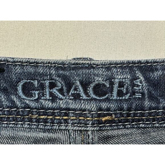 Grace in L.A. Youth Girls Embellished Pocket Flare Denim Jeans - Size 10 (22x28) - Picture 4 of 6